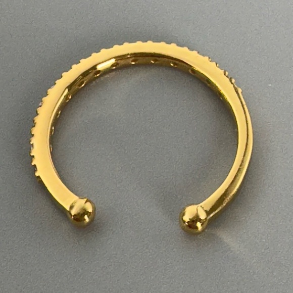 14k Gold Vermeil CZ Ear Cuff - Picture 6 of 8